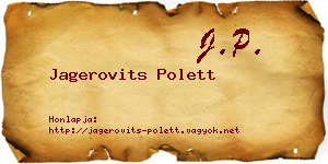 Jagerovits Polett névjegykártya